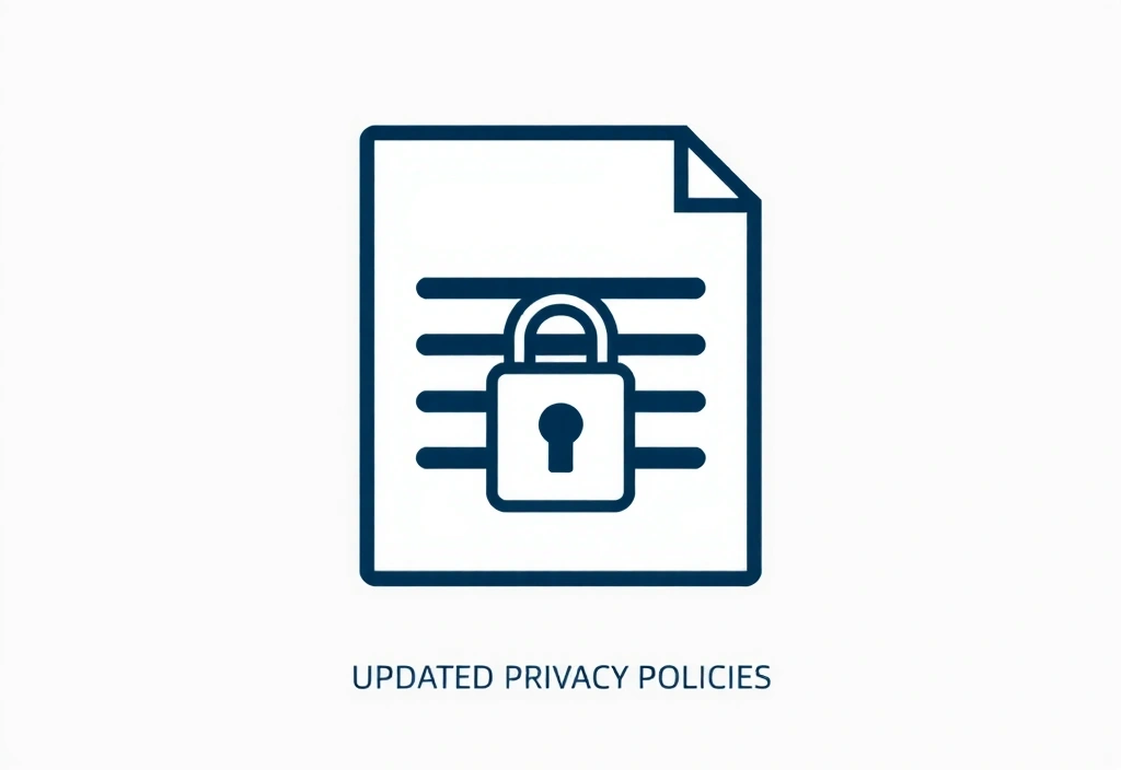 Icono de un documento con un candado, simbolizando la actualización de políticas de privacidad