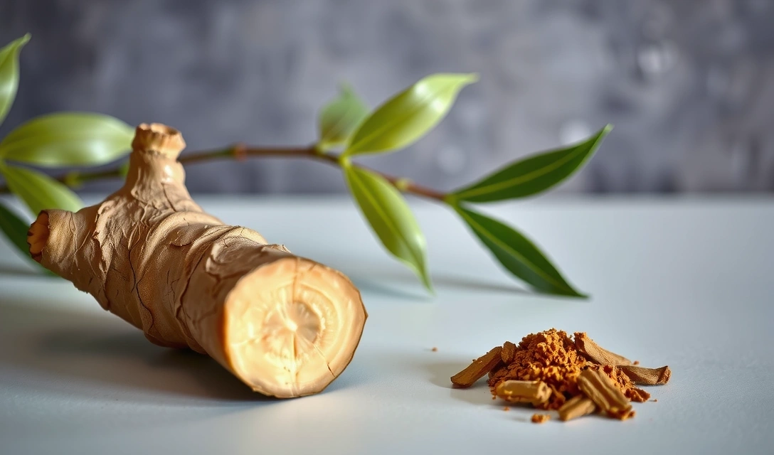 Ashwagandha y rhodiola, simbolizando calma y equilibrio mental